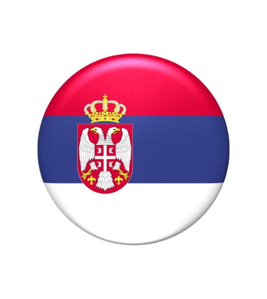 Landesflagge von Serbien.